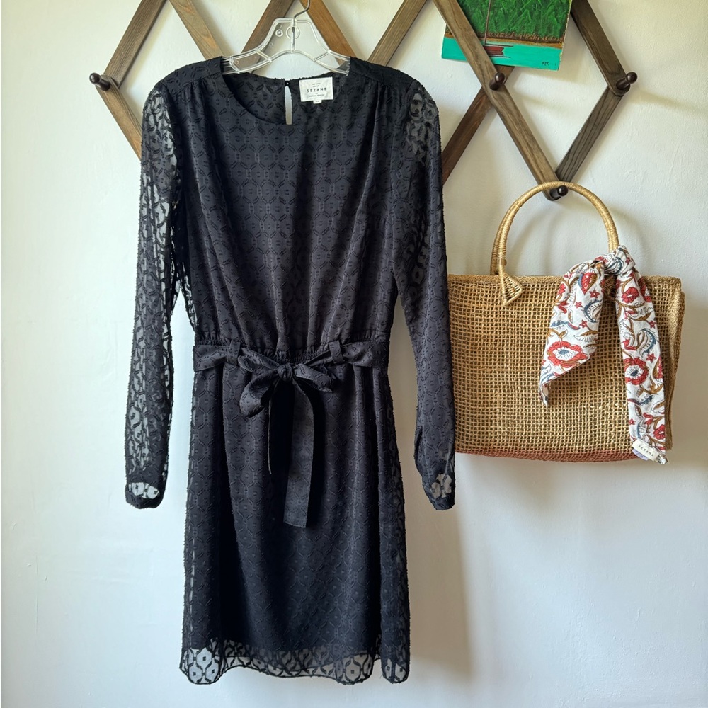 Sézane Moss Dress Black Size 4 US / 36 FR - Picture 5 of 17